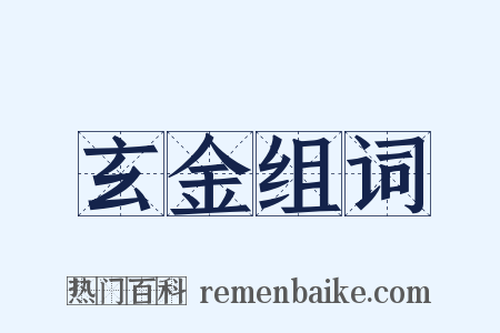 玄金组词是什么意思的图片